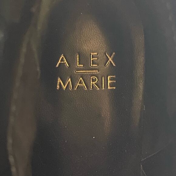 ALEX MARIE - LEATHER Ankle Boots Black w/ Shiny gunmetal hardware. Size 6M - Picture 12 of 12